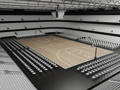 Basketball Stadium Low-poly 3D model