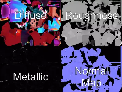 Vibrant Gamer Character model pack Low-poly 3D model