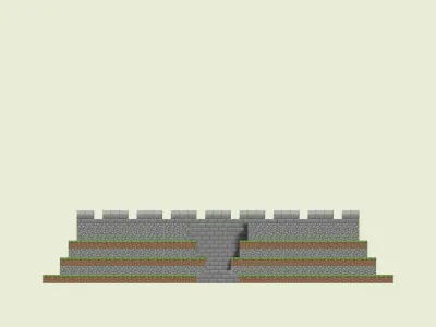 Bastion Walls 3D model