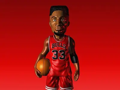 SCOTTIE PIPPEN CHICAGO BULLS BASKETBALL FIGURE NBA 3D print model