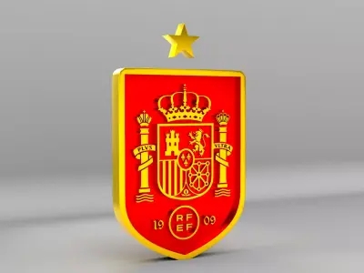 Spain National Soccer Team Logo 3D model
