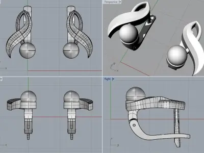 Earrings Berry Cherry  3D print model