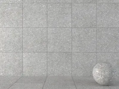Stone Wall Tiles Terrazzo Grey 80x80 Texture