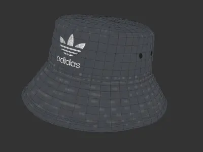 Bucket Hat PBR Low-poly 3D model ADIDAS Low-poly 3D model