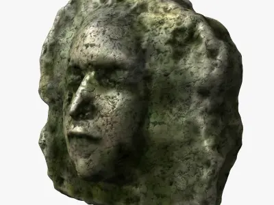 Stone Face Relief 3D model