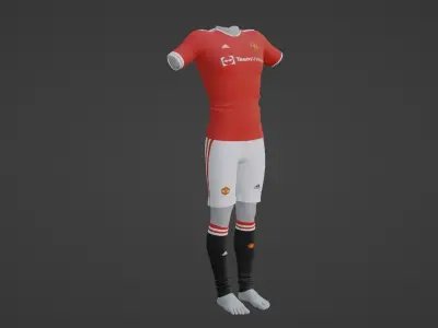 Manchester United Sportwear Low-poly 3D model