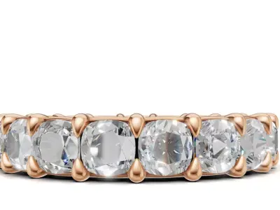 Diamond Ring Luxury Wedding 3D Model  Elegant Jewelry Design 3D model