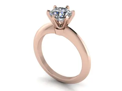 Solitair Ring 3D print model