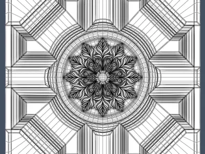 Decorative Ceiling Tile 3D model buy