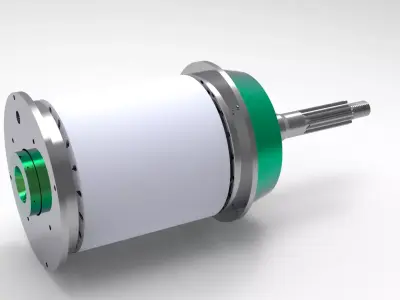 Marine Brushless DC motor 30 kw 3D model