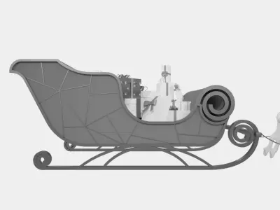 Sleigh  Santa Claus  3D model