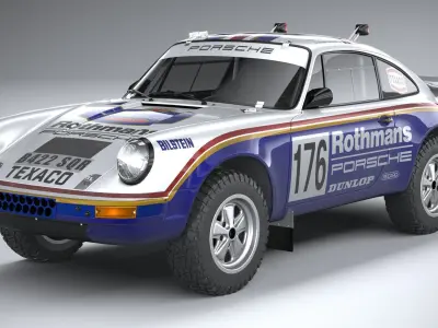 Porsche 911 953 Dakar 1984 3D model