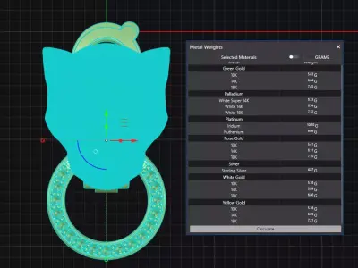 Earring Panthera 3D print model