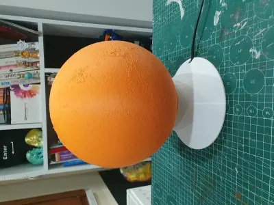 Planet Lamp -- Mars -- 3D Print Ready Night Light Free 3D print model
