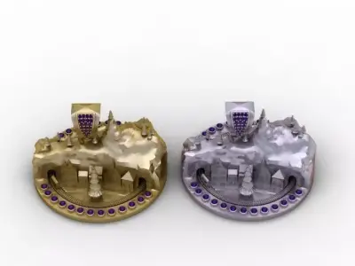 Winter Wonderland Village Pendant Luxury 3d Printable Model  3D print model