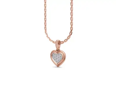 Heart Pendant with Diamond 3D print model