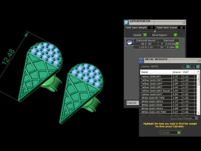 Jewelry Earring 3D print model