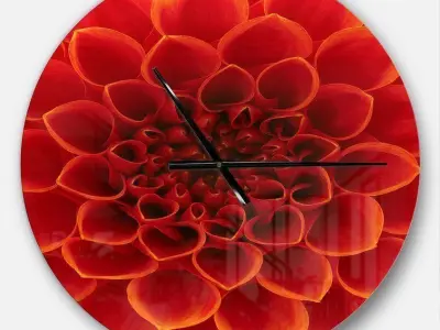 Flower with Dense Petals Wall Clock Free 3D model