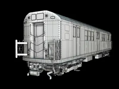 R33 NYC Subway Car V2 3D  3D model