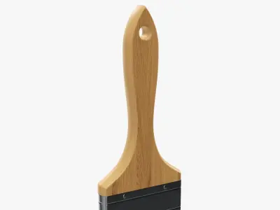 Regular painting brush 01 3D model
