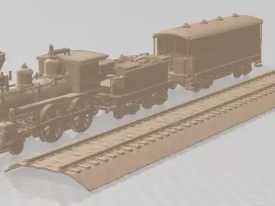 Jupiter Steam Train 1868 Printable 3D print model