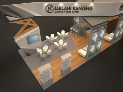 exhibition stand 72 sqm 3D model
