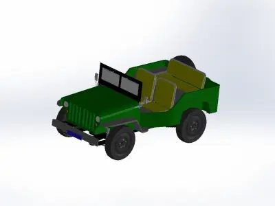 WILLY JEEP Low-poly 3D model