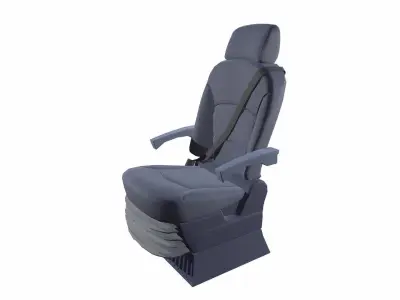 Premium Truck Driver Seat Low-poly 3D model