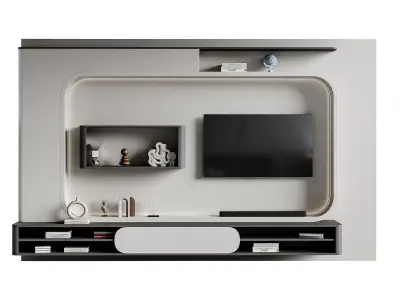 Modern TV Wall 023 3D model