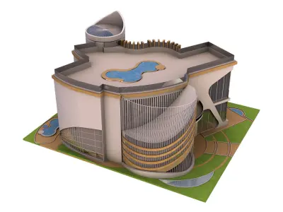 0020 - New Modern Villa - 2Ds Drawing - 3Ds Files 3D model