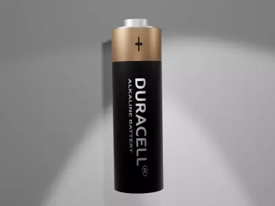 Duracell Battery Free low-poly 3D model