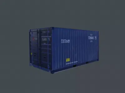 Container shipping Low-poly 3D model