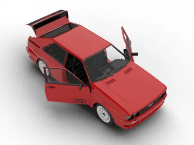 Audi Quattro UR 20v 1980 HQ 3d model 3D model