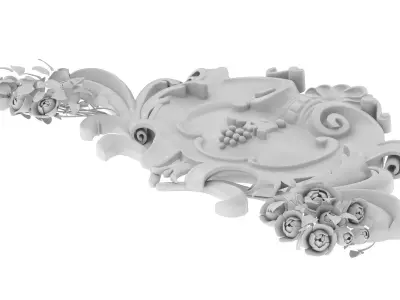 Cartouche Ornament 043 3D model