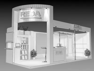  Booth Exhibition Stand a460a 3D model