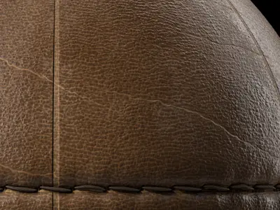 Leather Materials 30- Stitched Leather By Sbsar  Texture