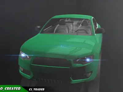 Low-Poly Racing Car Audi A5 3D Model Low-poly 3D model