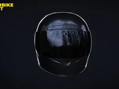 Motorbike Helmet 3D Model Blender File Low-poly 3D model