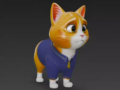 Pixar Style 3d Cat  3D model