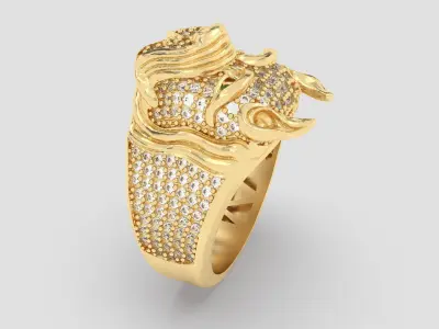 Pitbull Man Ring   3D print model