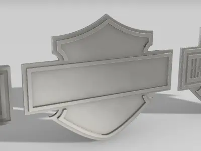 Harley Davidson logo  3D print model