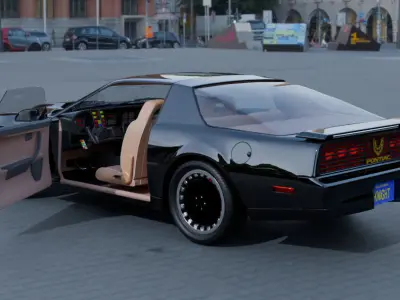 Black car KITT from TV series Knight Rider 3D model