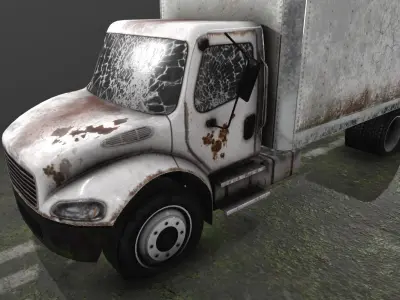  Old Truck 02 Low-poly 3D model