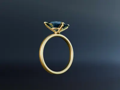 oval diamond ring  Free low-poly 3D model