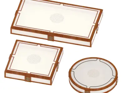 Chinese lanterns Low-poly 3D model