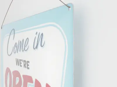 Vintage open sign 3D model
