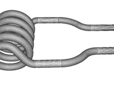 Antique Immersion Heating Coil Low-poly 3D model