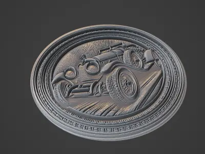 Car Medallion 3D print model by blackorangemodels