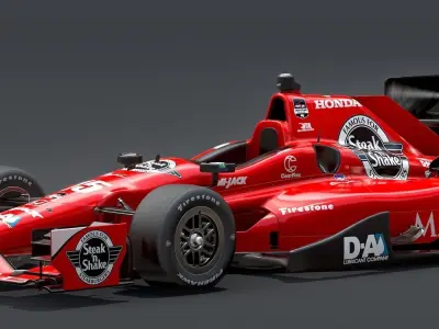  Dallara Open Wheel Car Honda 2015 PBR Low-poly 3D model