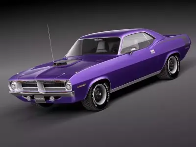 Plymouth Cuda Barracuda 1970 3D model
